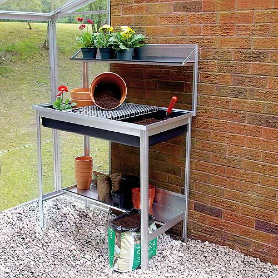 Plastic shop potting bench