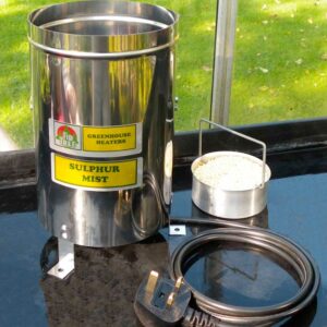 Sulpher mist for greenhouse pest control